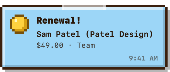 Blue note: Renewal! Sam Patel, $49.00, Team